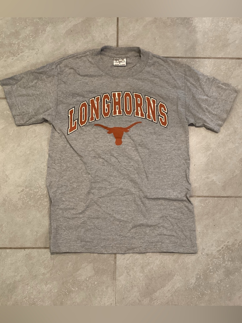 Longhorns Gray Graphic Tee with Orange Logo